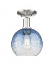 Innovations Lighting 716-1C-SN-G483-8SB - Brookhaven Globe - 1 Light - 6 inch - Brushed Satin Nickel - Semi-Flush Mount