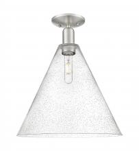 Innovations Lighting 716-1C-SN-GBC-164 - Berkshire Glass - 1 Light - 16 inch - Brushed Satin Nickel - Semi-Flush Mount