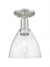 Innovations Lighting 716-1C-SN-GBD-754 - Bristol - 1 Light - 8 inch - Brushed Satin Nickel - Semi-Flush Mount