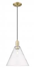 Innovations Lighting 716-1P-AB-GBC-122 - Berkshire Glass - 1 Light - 12 inch - Antique Brass - Cord hung - Mini Pendant