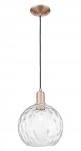 Innovations Lighting 716-1P-AC-G1215-10 - Athens Water Glass - 1 Light - 10 inch - Antique Copper - Cord hung - Mini Pendant