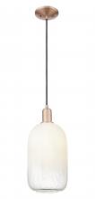 Innovations Lighting 716-1P-AC-G482-7OP - Brookhaven Cloche - 1 Light - 6 inch - Antique Copper - Cord hung - Mini Pendant
