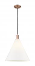Innovations Lighting 716-1P-AC-GBC-161 - Berkshire Glass - 1 Light - 16 inch - Antique Copper - Cord hung - Mini Pendant