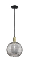 Innovations Lighting 716-1P-BAB-G1213-10CL - Athens Deco Swirl - 1 Light - 10 inch - Black Antique Brass - Cord hung - Mini Pendant