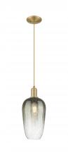 Innovations Lighting 716-1P-BB-G484-7SL - Brookhaven Flute - 1 Light - 6 inch - Brushed Brass - Cord hung - Mini Pendant