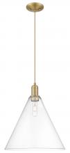 Innovations Lighting 716-1P-BB-GBC-162 - Berkshire Glass - 1 Light - 16 inch - Brushed Brass - Cord hung - Mini Pendant