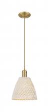 Innovations Lighting 716-1P-BB-NBD-9-NAT - Bristol Natural - 1 Light - 6 inch - Brushed Brass - Cord hung - Mini Pendant