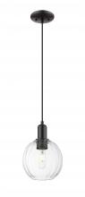 Innovations Lighting 716-1P-BK-G458-7CL - Preston Globe - 1 Light - 6 inch - Matte Black - Cord hung - Mini Pendant