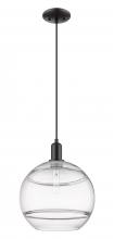 Innovations Lighting 716-1P-BK-G556-12CL - Rochester - 1 Light - 12 inch - Matte Black - Cord hung - Mini Pendant