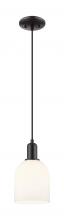 Innovations Lighting 716-1P-BK-G558-6GWH - Bella - 1 Light - 6 inch - Matte Black - Cord hung - Mini Pendant