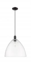 Innovations Lighting 716-1P-BK-GBD-162 - Bristol - 1 Light - 16 inch - Matte Black - Cord hung - Mini Pendant