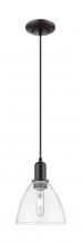 Innovations Lighting 716-1P-BK-GBD-752 - Bristol - 1 Light - 8 inch - Matte Black - Cord hung - Mini Pendant