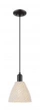 Innovations Lighting 716-1P-BK-NBD-75-NAT - Bristol Natural - 1 Light - 6 inch - Matte Black - Cord hung - Mini Pendant