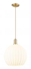 Innovations Lighting 716-1P-CB-G1217-14WV - White Venetian - 1 Light - 14 inch - Champagne Bronze - Cord hung - Mini Pendant