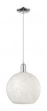 Innovations Lighting 716-1P-PC-G1216-12WM - White Mouchette - 1 Light - 12 inch - Polished Chrome - Cord hung - Mini Pendant