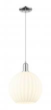 Innovations Lighting 716-1P-PC-G1217-12WV - White Venetian - 1 Light - 12 inch - Polished Chrome - Cord hung - Mini Pendant