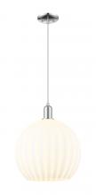 Innovations Lighting 716-1P-PC-G1217-14WV - White Venetian - 1 Light - 14 inch - Polished Chrome - Cord hung - Mini Pendant