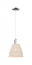 Innovations Lighting 716-1P-PC-NBD-9-NAT - Bristol Natural - 1 Light - 6 inch - Polished Chrome - Cord hung - Mini Pendant