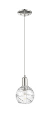 Innovations Lighting 716-1P-PN-G1213-6CL - Athens Deco Swirl - 1 Light - 6 inch - Polished Nickel - Cord hung - Mini Pendant