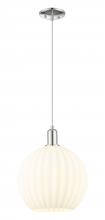 Innovations Lighting 716-1P-PN-G1217-12WV - White Venetian - 1 Light - 12 inch - Polished Nickel - Cord hung - Mini Pendant