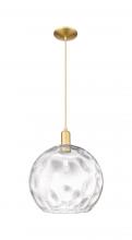 Innovations Lighting 716-1P-SG-G1215-14 - Athens Water Glass - 1 Light - 13 inch - Satin Gold - Cord hung - Mini Pendant
