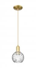 Innovations Lighting 716-1P-SG-G1215-6 - Athens Water Glass - 1 Light - 6 inch - Satin Gold - Cord hung - Mini Pendant