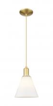 Innovations Lighting 716-1P-SG-GBC-81 - Berkshire Glass - 1 Light - 8 inch - Satin Gold - Cord hung - Mini Pendant