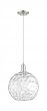 Innovations Lighting 716-1P-SN-G1215-12 - Athens Water Glass - 1 Light - 12 inch - Brushed Satin Nickel - Cord hung - Mini Pendant
