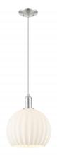 Innovations Lighting 716-1P-SN-G1217-10WV - White Venetian - 1 Light - 10 inch - Brushed Satin Nickel - Cord hung - Mini Pendant