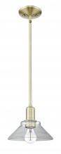 Innovations Lighting 716-1S-AB-G132 - Orwell - 1 Light - 8 inch - Antique Brass - Stem hung - Mini Pendant