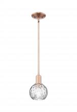 Innovations Lighting 716-1S-AC-G1215-6 - Athens Water Glass - 1 Light - 6 inch - Antique Copper - Stem hung - Mini Pendant