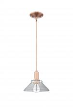 Innovations Lighting 716-1S-AC-G132 - Orwell - 1 Light - 8 inch - Antique Copper - Stem hung - Mini Pendant