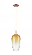 Innovations Lighting 716-1S-AC-G484-7AM - Brookhaven Flute - 1 Light - 6 inch - Antique Copper - Mini Pendant