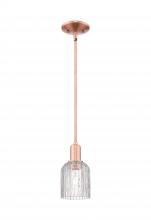 Innovations Lighting 716-1S-AC-G559-5CL - Bridal Veil - 1 Light - 6 inch - Antique Copper - Mini Pendant