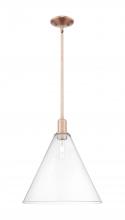 Innovations Lighting 716-1S-AC-GBC-162 - Berkshire Glass - 1 Light - 16 inch - Antique Copper - Stem hung - Mini Pendant