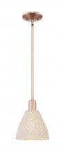 Innovations Lighting 716-1S-AC-NBD-75-NAT - Bristol Natural - 1 Light - 6 inch - Antique Copper - Mini Pendant
