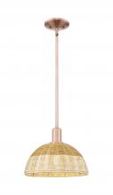 Innovations Lighting 716-1S-AC-NBD2-12-NAT - Natural Ballston Dome - 1 Light - 6 inch - Antique Copper - Mini Pendant