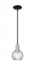 Innovations Lighting 716-1S-BAB-G1215-6 - Athens Water Glass - 1 Light - 6 inch - Black Antique Brass - Stem hung - Mini Pendant