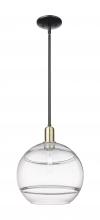 Innovations Lighting 716-1S-BAB-G556-12CL - Rochester - 1 Light - 12 inch - Black Antique Brass - Stem hung - Mini Pendant