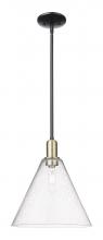 Innovations Lighting 716-1S-BAB-GBC-124 - Berkshire Glass - 1 Light - 12 inch - Black Antique Brass - Stem hung - Mini Pendant