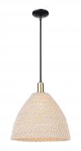 Innovations Lighting 716-1S-BAB-NBD-16-NAT - Bristol Natural - 1 Light - 6 inch - Black Antique Brass - Mini Pendant