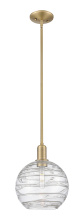 Innovations Lighting 716-1S-BB-G1213-10CL - Athens Deco Swirl - 1 Light - 10 inch - Brushed Brass - Stem hung - Mini Pendant