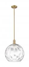 Innovations Lighting 716-1S-BB-G1215-14 - Athens Water Glass - 1 Light - 13 inch - Brushed Brass - Stem hung - Mini Pendant