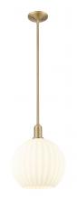 Innovations Lighting 716-1S-BB-G1217-12WV - White Venetian - 1 Light - 12 inch - Brushed Brass - Stem hung - Mini Pendant