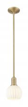 Innovations Lighting 716-1S-BB-G1217-6WV - White Venetian - 1 Light - 6 inch - Brushed Brass - Stem hung - Mini Pendant
