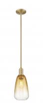 Innovations Lighting 716-1S-BB-G480-6AM - Brookhaven Almond - 1 Light - 6 inch - Brushed Brass - Mini Pendant
