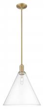 Innovations Lighting 716-1S-BB-GBC-162 - Berkshire Glass - 1 Light - 16 inch - Brushed Brass - Stem hung - Mini Pendant