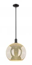 Innovations Lighting 716-1S-BK-G128-12 - Athens - 1 Light - 12 inch - Matte Black - Stem hung - Mini Pendant