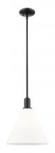 Innovations Lighting 716-1S-BK-GBC-121 - Berkshire Glass - 1 Light - 12 inch - Matte Black - Stem hung - Mini Pendant