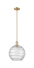 Innovations Lighting 716-1S-CB-G1213-12CL - Athens Deco Swirl - 1 Light - 12 inch - Champagne Bronze - Stem hung - Mini Pendant
